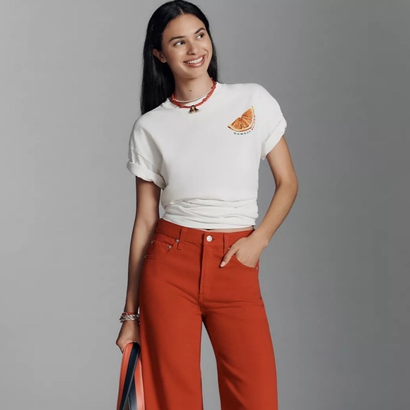 DAMSON MADDER Spritz Boyfriend Graphic Tee size‎ 10 Aperol Spritz White US 6-8 - Picture 4 of 15